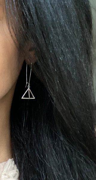 3D Pyramid Earrings - Medium
