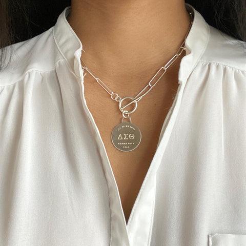 1947 Charm Necklace - Paperclip Chain