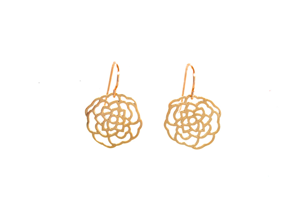 Camellia Earrings - Gold