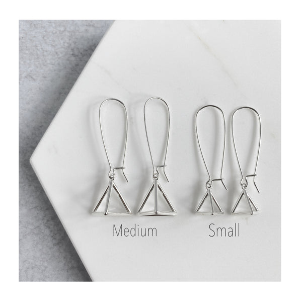 3D Pyramid Earrings - Medium