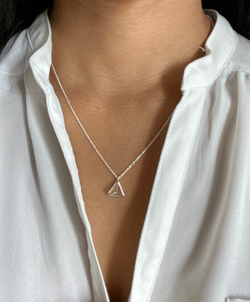 3D Pyramid Necklace - small