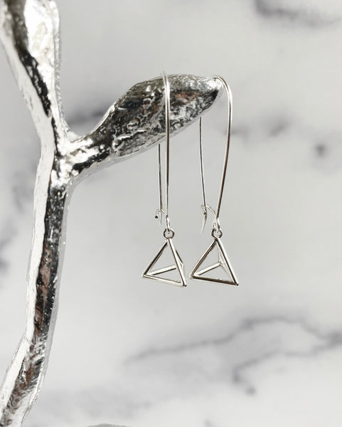 3D Pyramid Earrings - Small