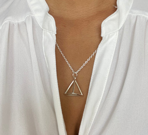 3D Pyramid Necklace - Large