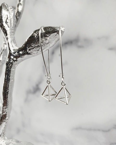 3D Pyramid Earrings - Small